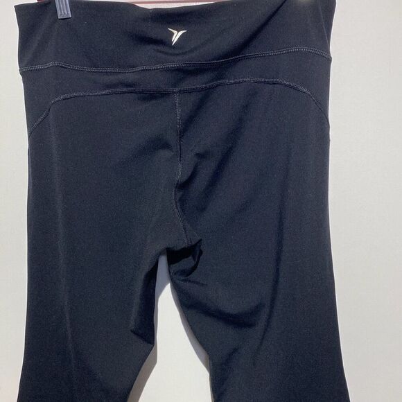 Old Navy Active Women's Black Red Fitted Colorblock Cropped Leggings Size Large - Picture 4 of 7